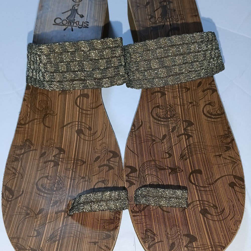 Corkys Gold Sandals
